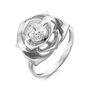 Кольцо "Роза" с фианитом из серебра 925 пробы