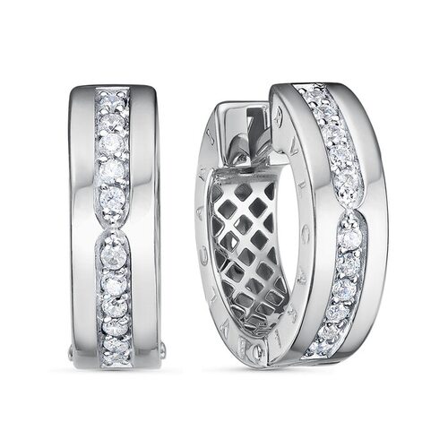 Серьги с фианитами из серебра 925 пробы