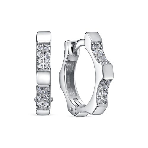 Серьги с фианитами из серебра 925 пробы