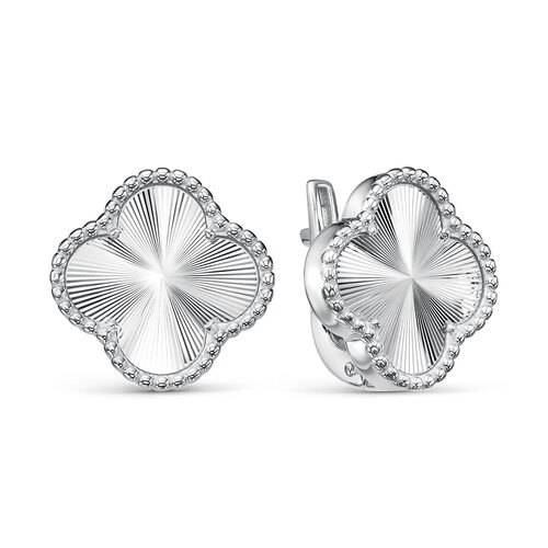 Серьги "Клевер" из серебра 925 пробы