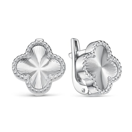 Серьги "Клевер" из серебра 925 пробы