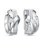 Серьги с фианитами из серебра 925 пробы