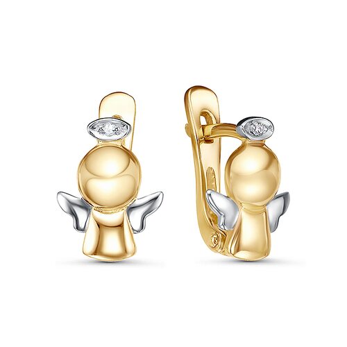 Серьги с бриллиантами из золота 585 пробы