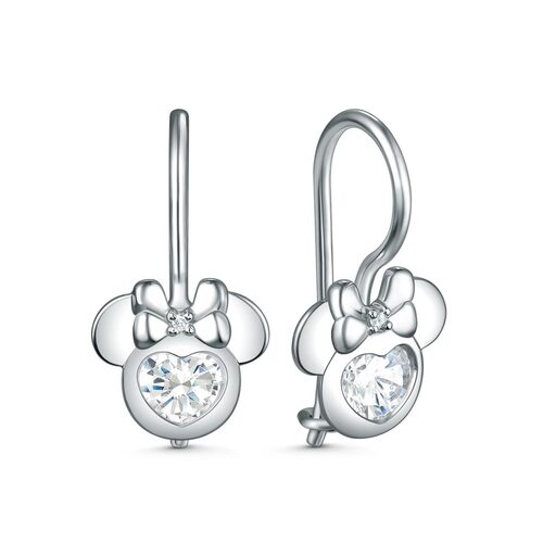 Серьги с фианитами из серебра 925 пробы