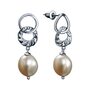 Серьги с жемчугом из серебра 925 пробы 