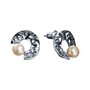 Серьги с жемчугом из серебра 925 пробы