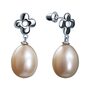 Серьги с жемчугом из серебра 925 пробы