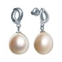 Серьги с жемчугом из серебра 925 пробы