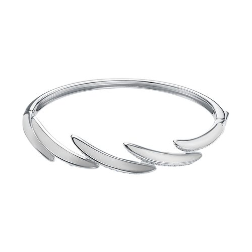 Браслет с фианитами и эмалью из серебра 925 пробы