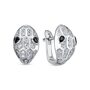 Серьги с фианитами из серебра 925 пробы