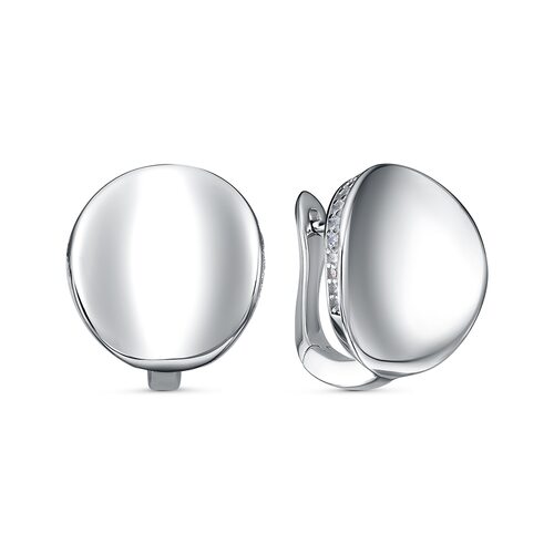 Серьги с фианитами из серебра 925 пробы