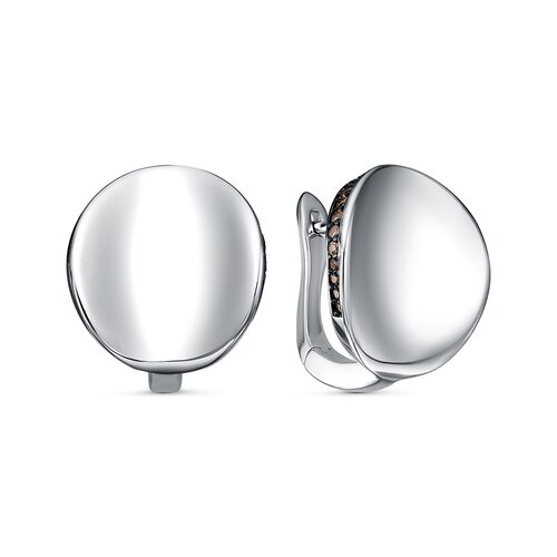 Серьги с фианитами из серебра 925 пробы