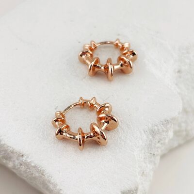 Серьги с фианитами из серебра 925 пробы с позолотой