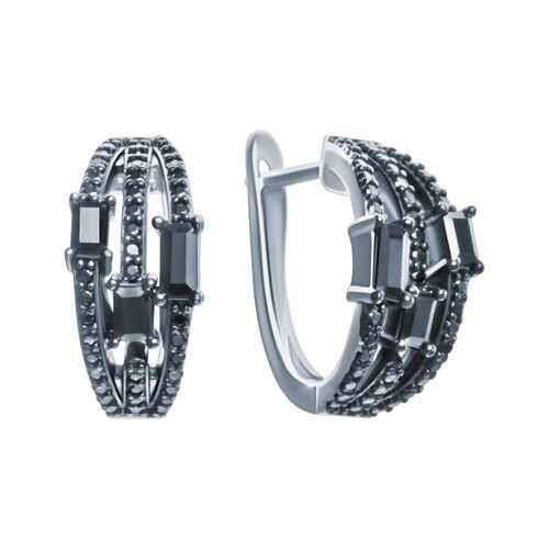Серьги со шпинелью из серебра 925 пробы