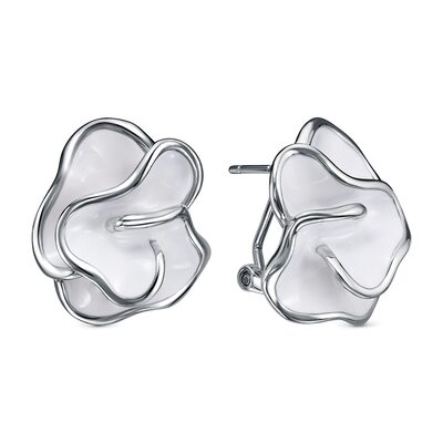 Серьги с эмалью из серебра 925 пробы