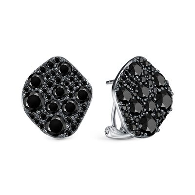 Серьги со шпинелью из серебра 925 пробы