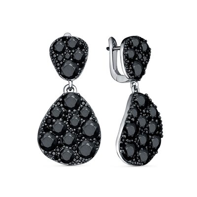 Серьги со шпинелью из серебра 925 пробы