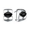 Серьги с ониксом из серебра 925 пробы