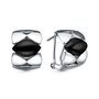 Серьги с ониксом из серебра 925 пробы