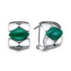 Серьги с агатом из серебра 925 пробы