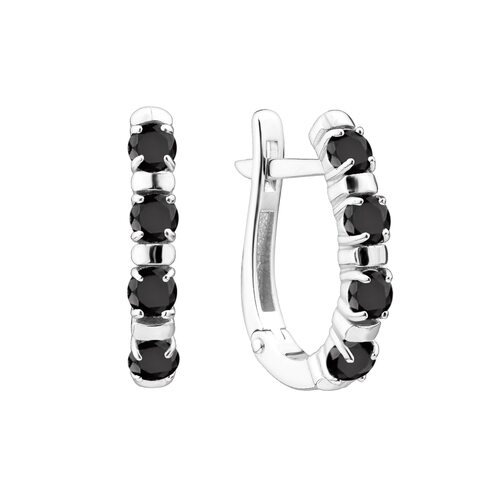 Серьги со шпинелью из серебра 925 пробы