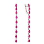 Серьги с рубинами из серебра 925 пробы арт. СГ-25/415Р2