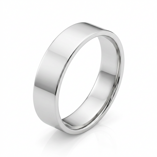 Кольцо обручальное из белого золота 585 пробы