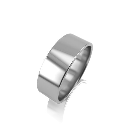 Кольцо обручальное из белого золота 585 пробы