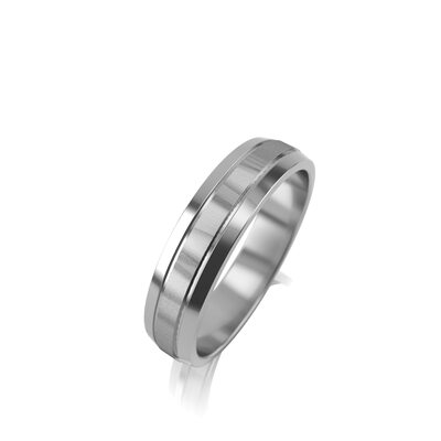 Кольцо обручальное из белого золота 585 пробы