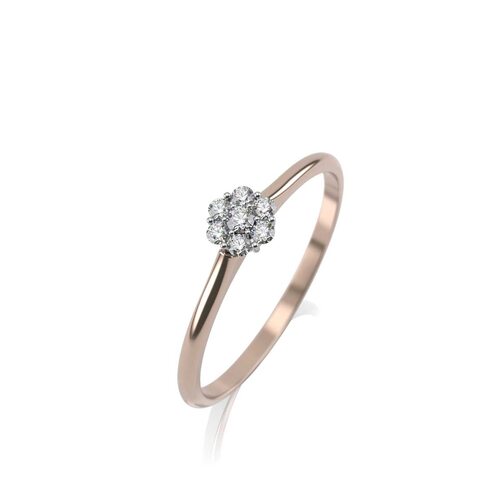 Кольцо с бриллиантами из золота 585 пробы