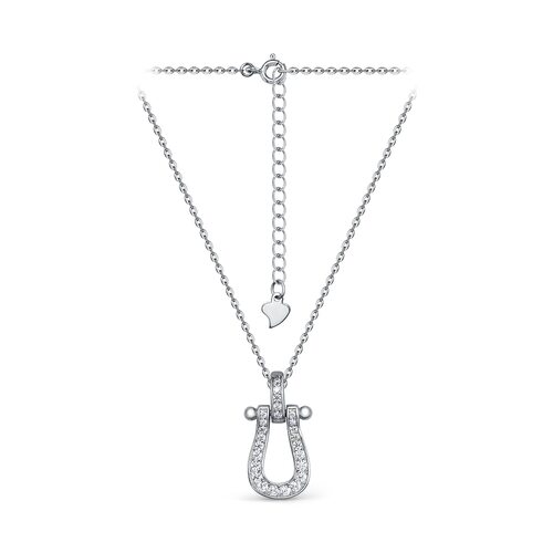 Колье с фианитами из серебра 925 пробы