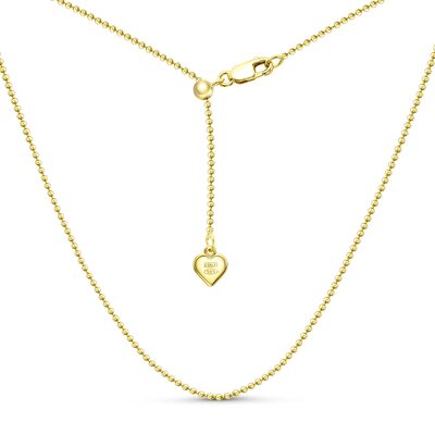 Цепь плетения "Перлина" из серебра 925 пробы с позолотой