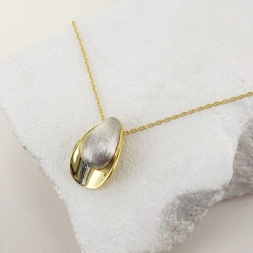 Колье из серебра 925 пробы с позолотой