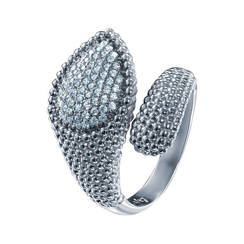 Кольцо с фианитами из серебра 925 пробы