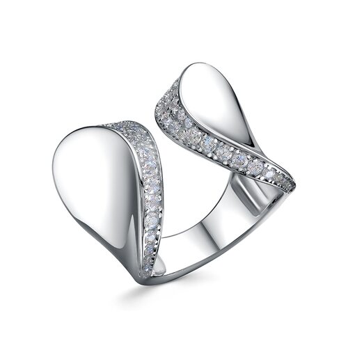 Кольцо с фианитами из серебра 925 пробы