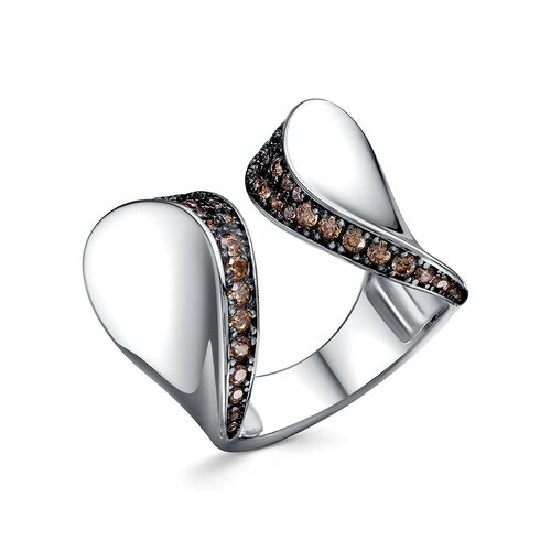 Кольцо с фианитами из серебра 925 пробы