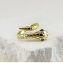 Кольцо "Змея" с фианитами из серебра 925 пробы с позолотой арт. SR39952-BY