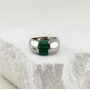Кольцо с малахитом из серебра 925 пробы арт. SR42605-BW
