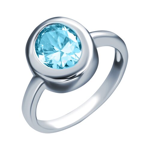 Кольцо с фианитом из серебра 925 пробы