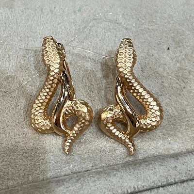 Серьги "Змеи" из золота 585 пробы