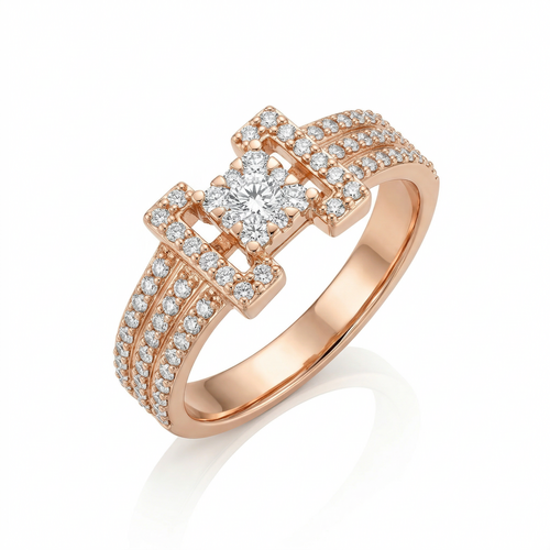 Кольцо с бриллиантами из золота 585 пробы