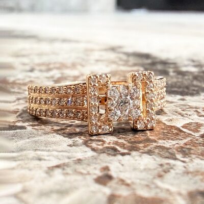 Кольцо с бриллиантами из золота 585 пробы