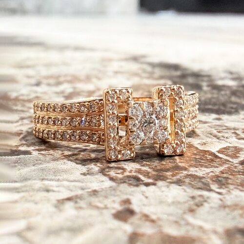 Кольцо с бриллиантами из золота 585 пробы