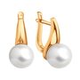 Серьги с жемчугом из золота 585 пробы арт. Т10802Г969