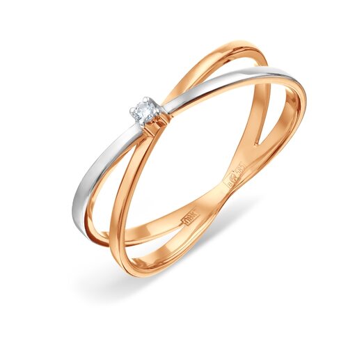 Кольцо с бриллиантом из золота 585 пробы