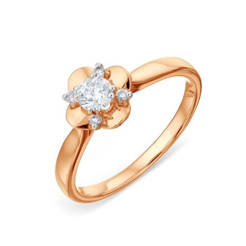 Кольцо с бриллиантами из золота 585 пробы