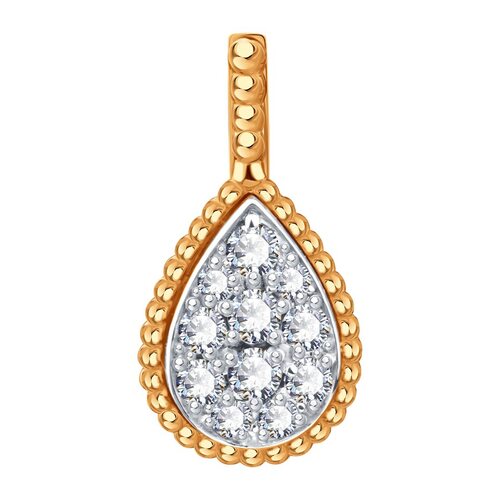 Подвеска с бриллиантами из золота 585 пробы