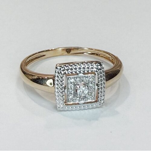 Кольцо с бриллиантами из золота 585 пробы