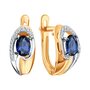 Серьги с фианитами из золота 585 пробы