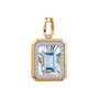 Подвеска с топазом и фианитами из золота 585 пробы арт. Т143636268